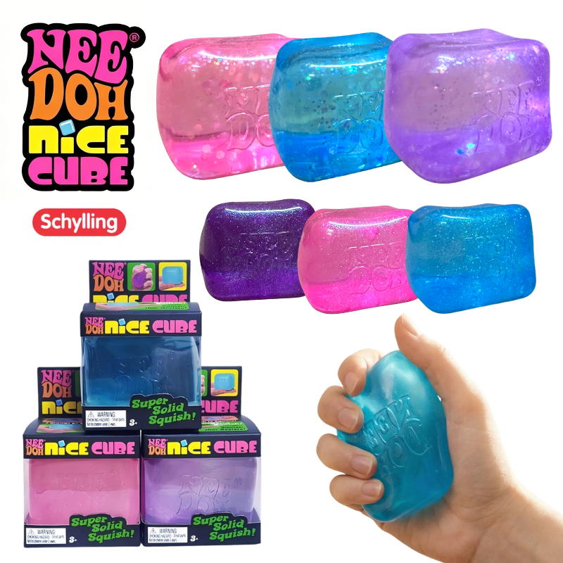 Fidget Cube Original - Schylling Nice Glitter Cube Sensory Squeeze