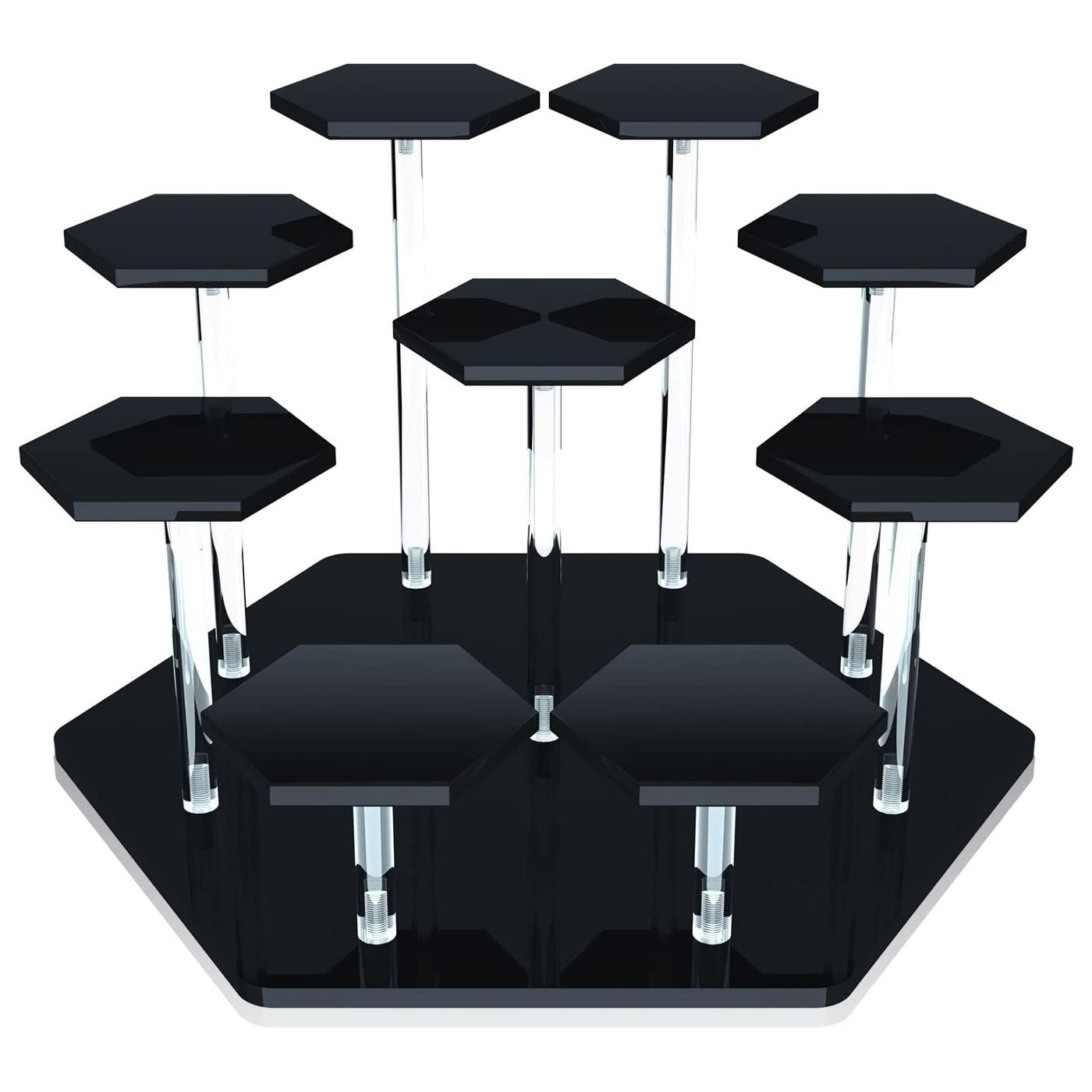 Display Risers Set - 8/9 Tier Acrylic Display Stand for
