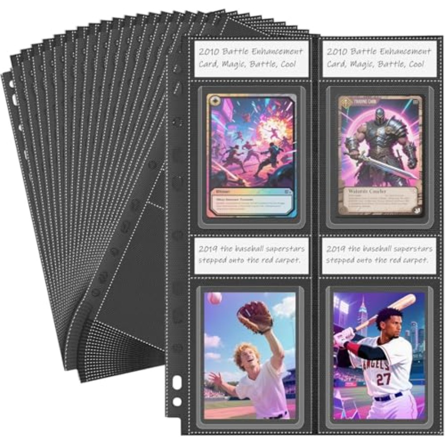 Trading Card Binder - Top Loader Sleeves 4 Pocket 20