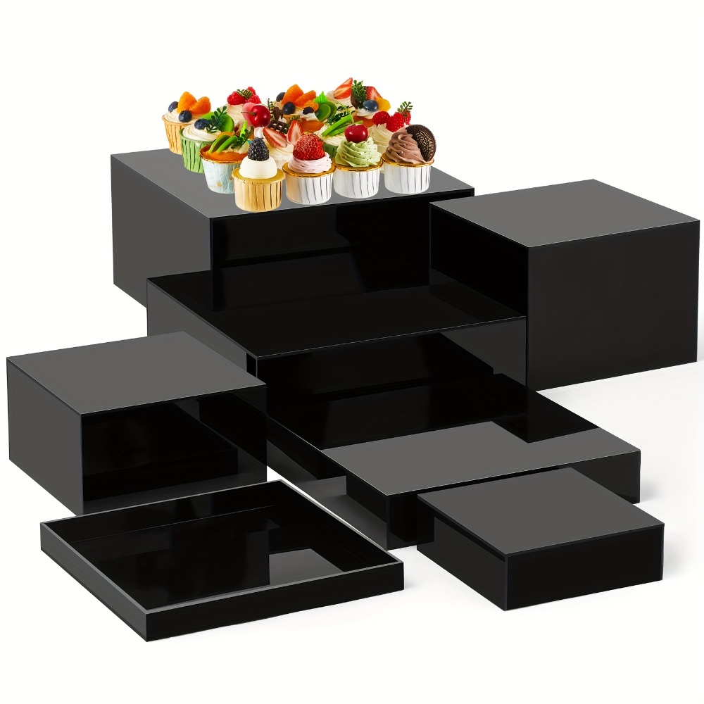 7pcs Buffet Risers Set Acrylic - مراجعة Display Risers Set وسعره