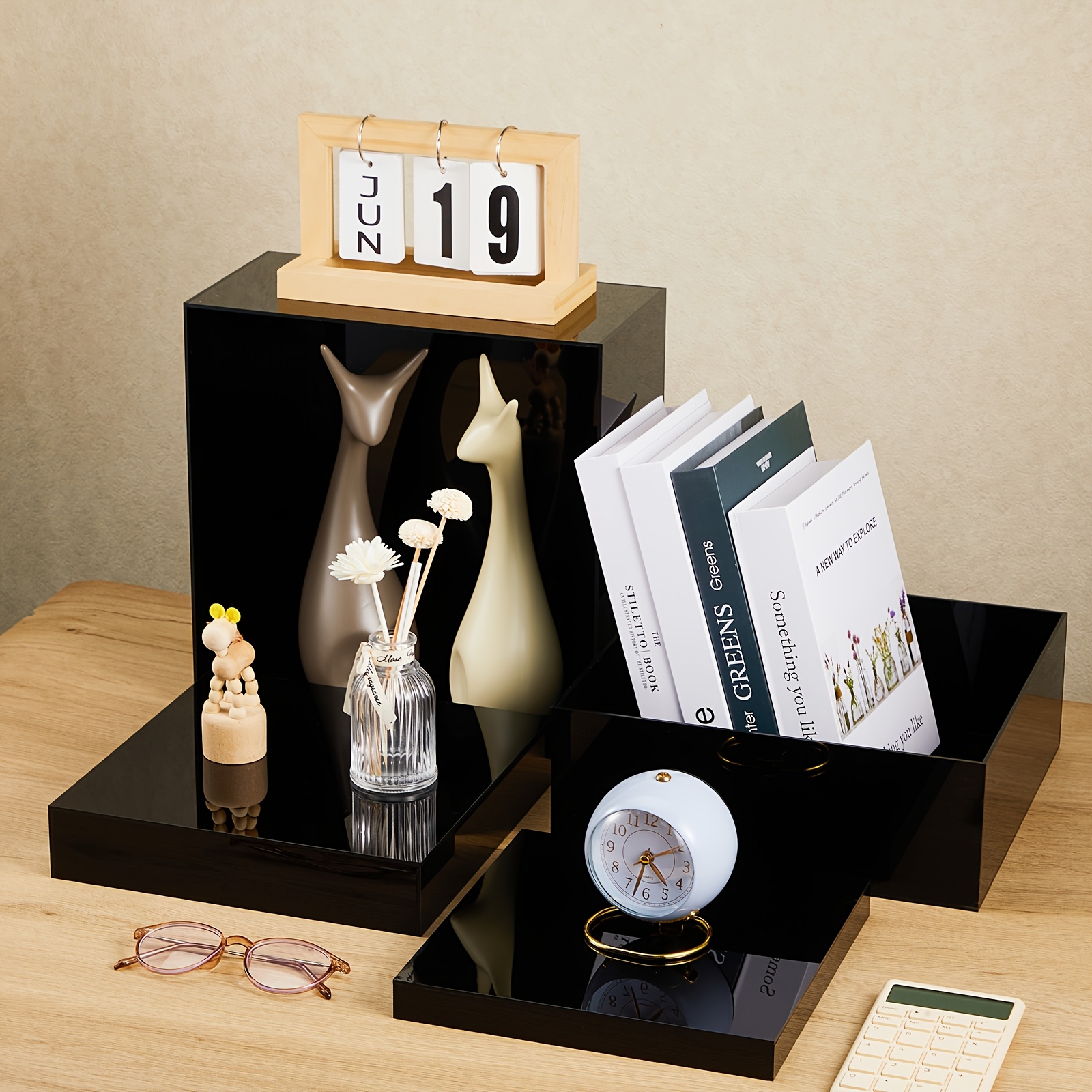 7pcs Buffet Risers Set Acrylic - مراجعة Display Risers Set وسعره