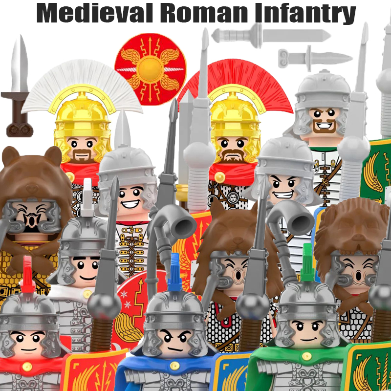 MOC Medieval Military Roman In - مراجعة Lego Minifigure Holder وسعره
