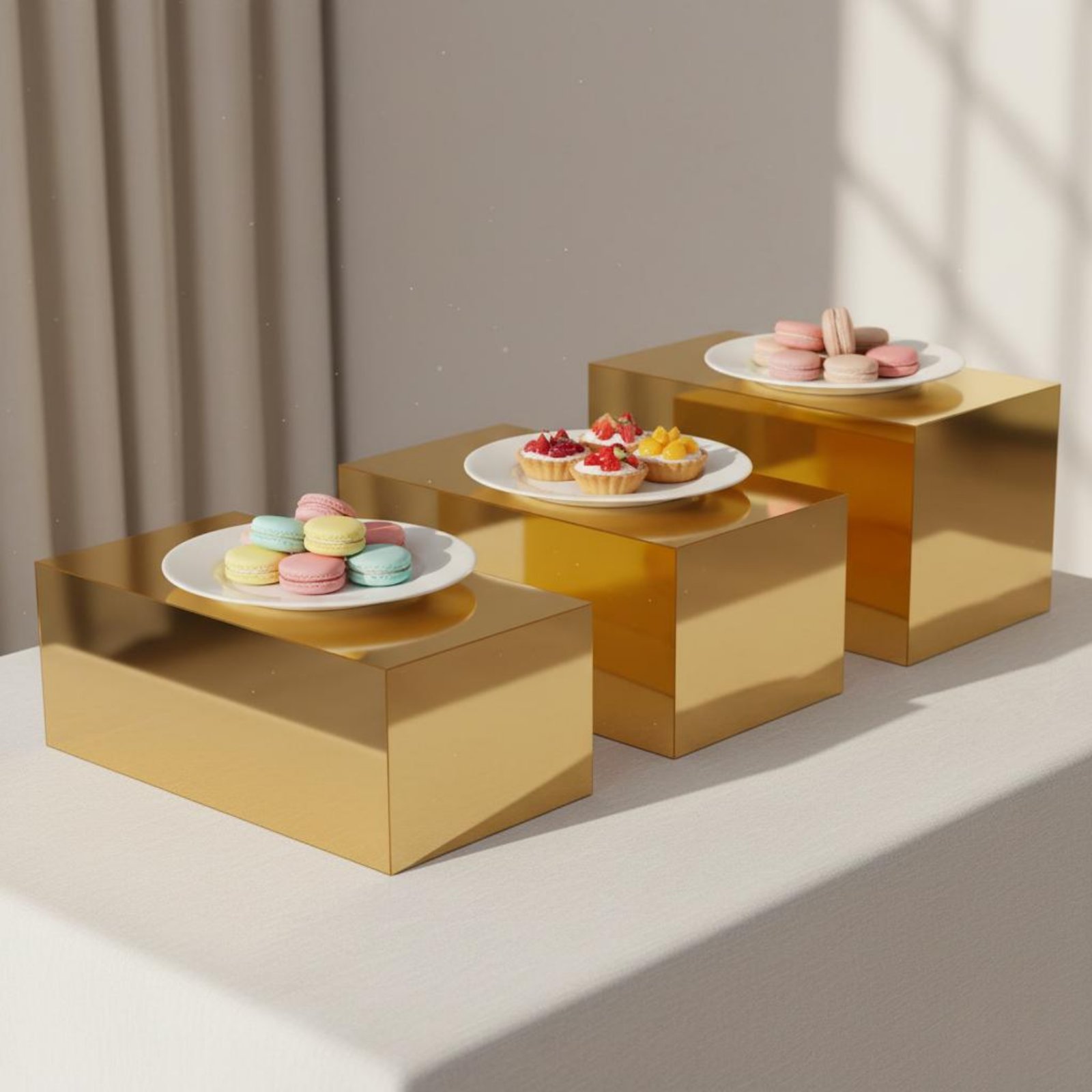 3 Pieces Gold Acrylic Display  - مراجعة Display Risers Set وسعره