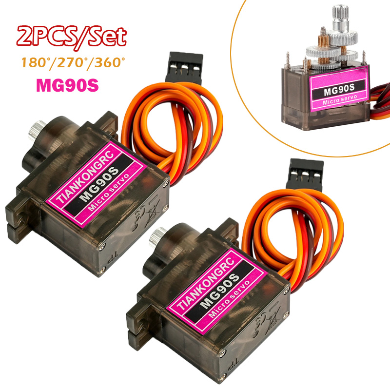 2PCS MG90S Full Metal Gear Mic - مراجعة Model Airplane Plastic وسعره