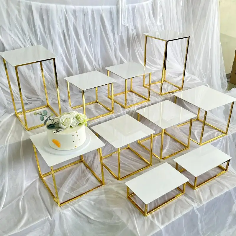 12-20 PCS Luxury Gold Frame Wh - مراجعة Display Risers Set وسعره