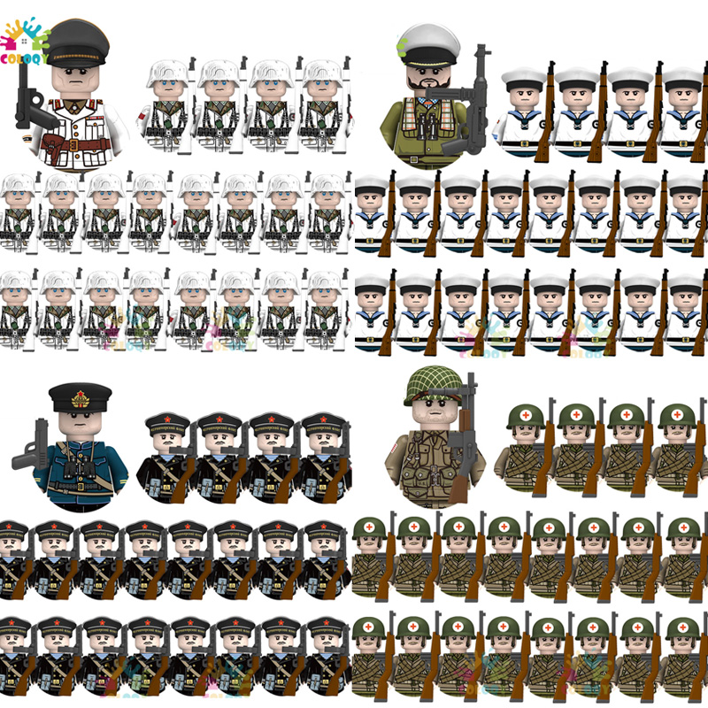 Kids Toys 21pcs/lot WW2 N001-N - مراجعة Lego Minifigure Holder وسعره