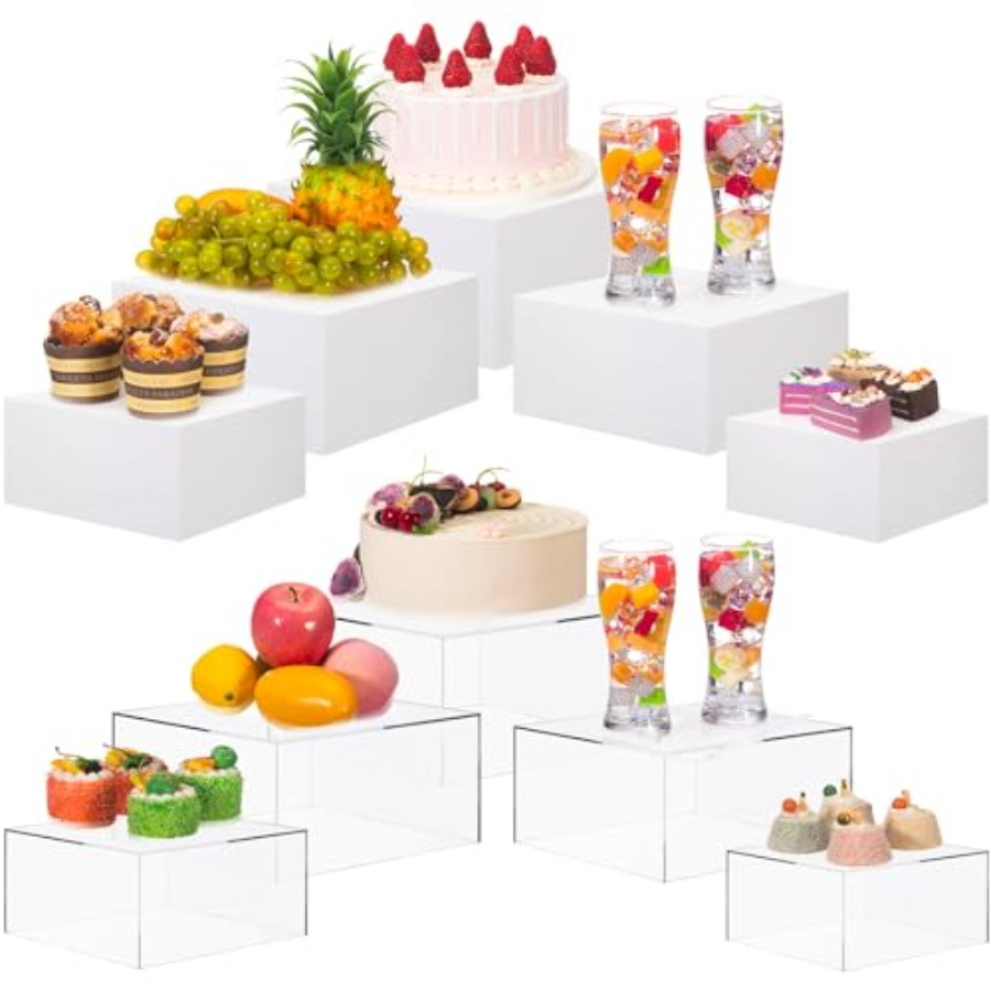 Buffet Risers Set of 10 Acryli - مراجعة Display Risers Set وسعره