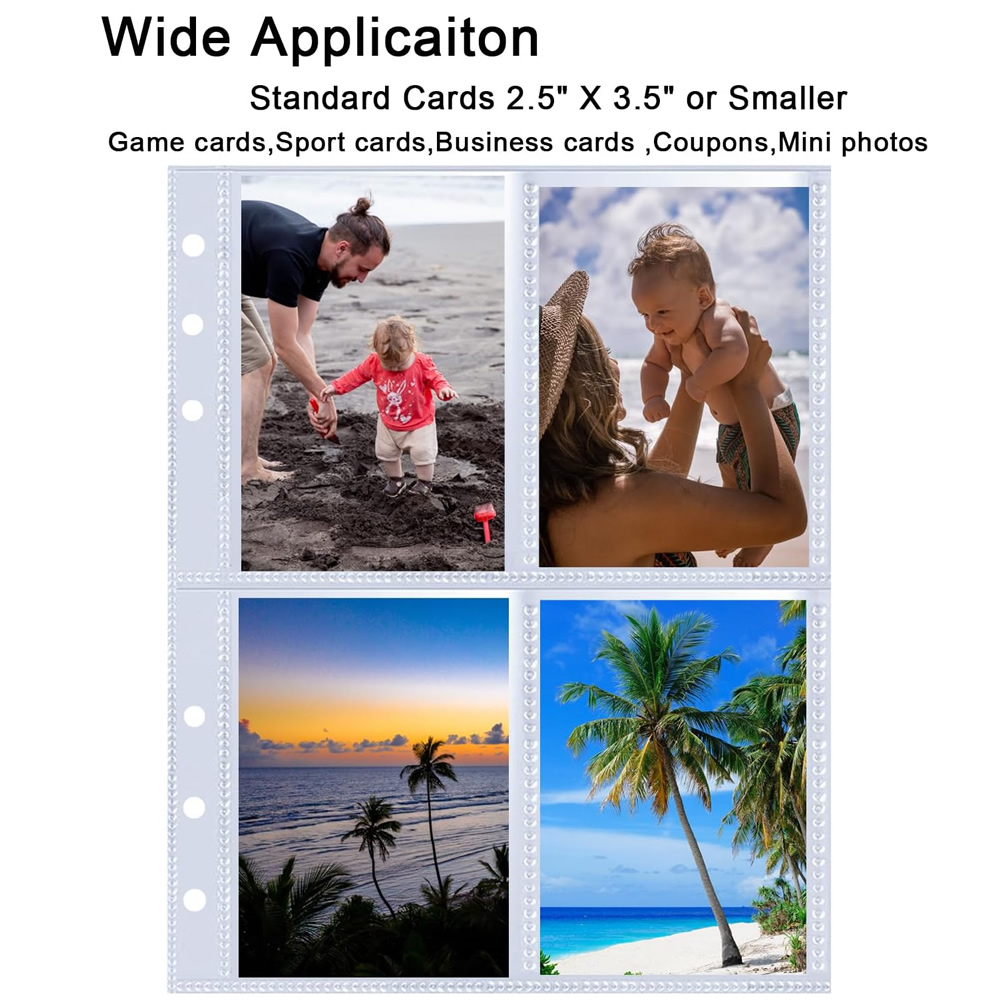 4 Pockets Photo Card Sleeves B - مراجعة Trading Card Binder وسعره