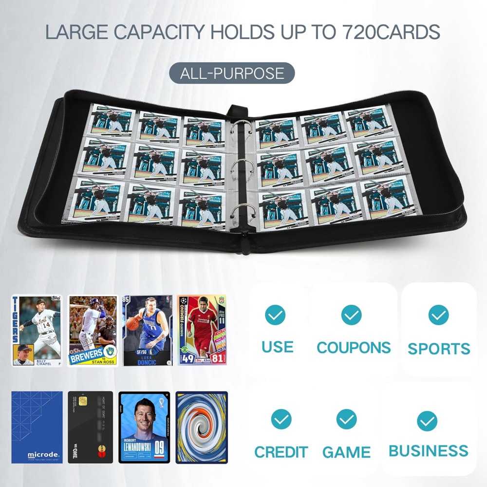 Premium 720 Double Sided Pocke - مراجعة Trading Card Binder وسعره