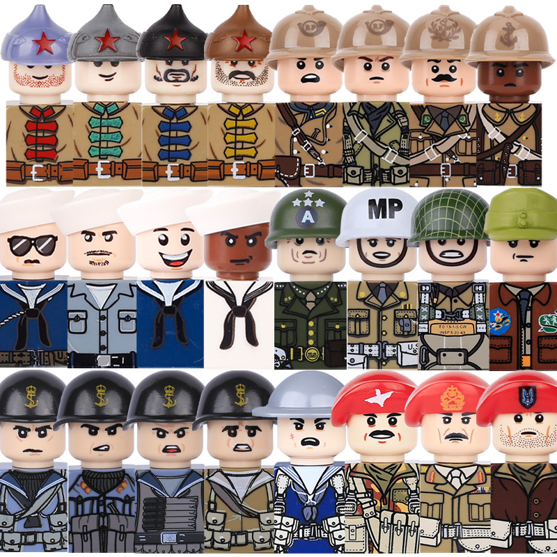 Kids Toy WW2 Military Army Act - مراجعة Lego Minifigure Holder وسعره