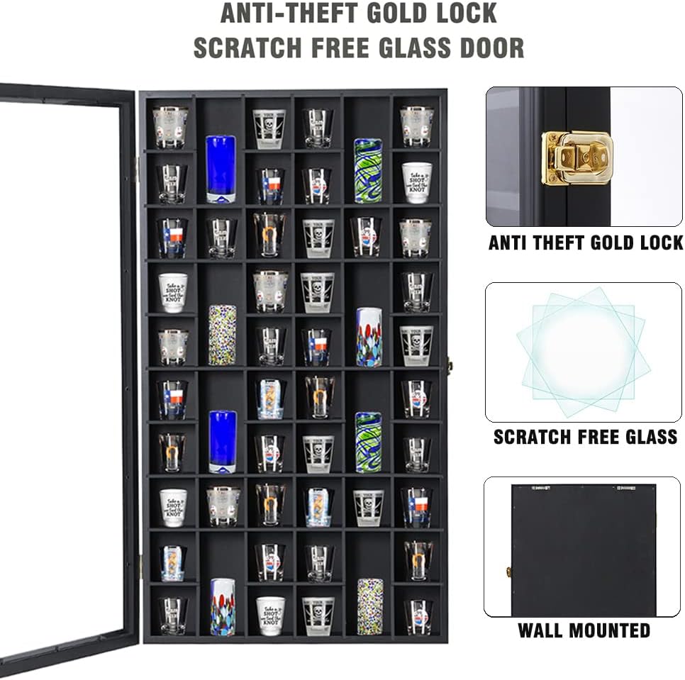 Large Shot Glass Display Case, - مراجعة Display Case Acrylic وسعره