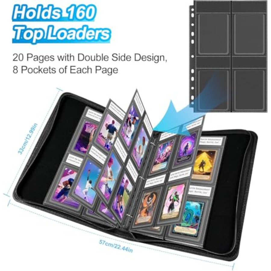 Top Loader Sleeves 4 Pocket 20 - مراجعة Trading Card Binder وسعره