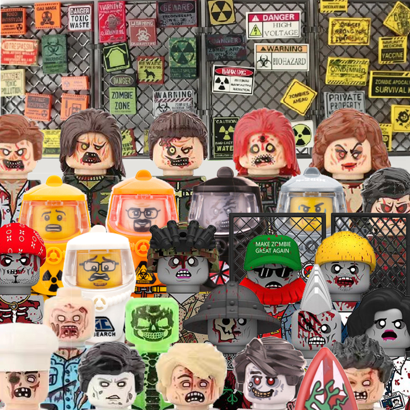MOC City Zombies Figures Build - مراجعة Lego Minifigure Holder وسعره