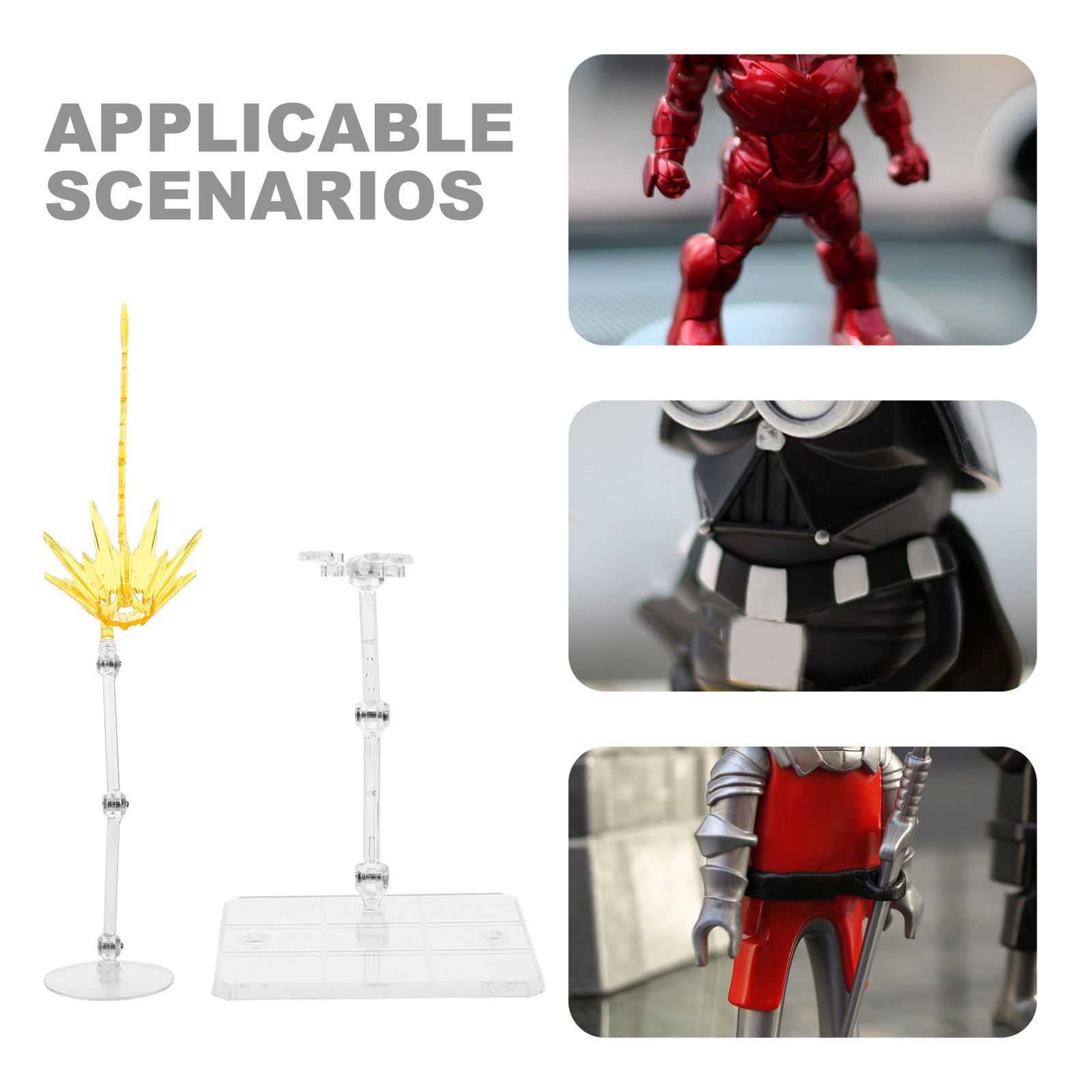 2Pcs Effect Stand Adjustable A - مراجعة Action Figure Stand وسعره