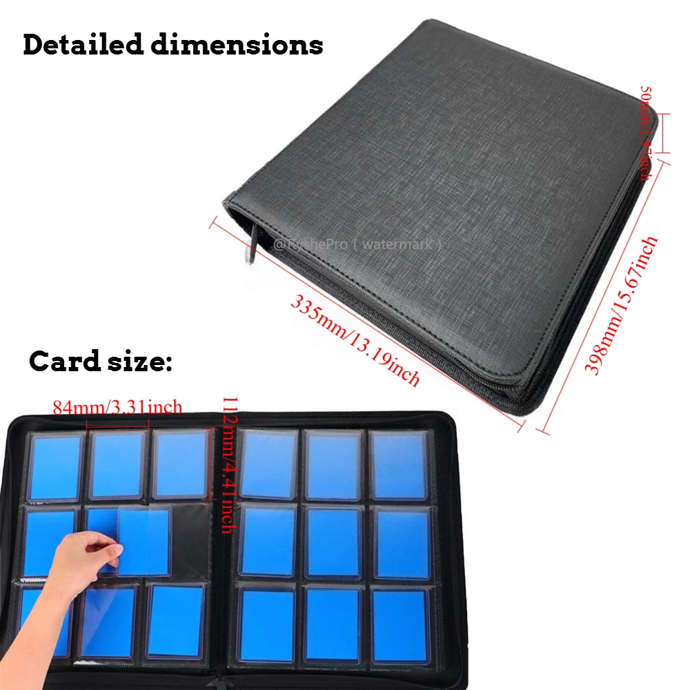 9 Pocket PU Leather Toploader  - مراجعة Pokemon Binder Card وسعره