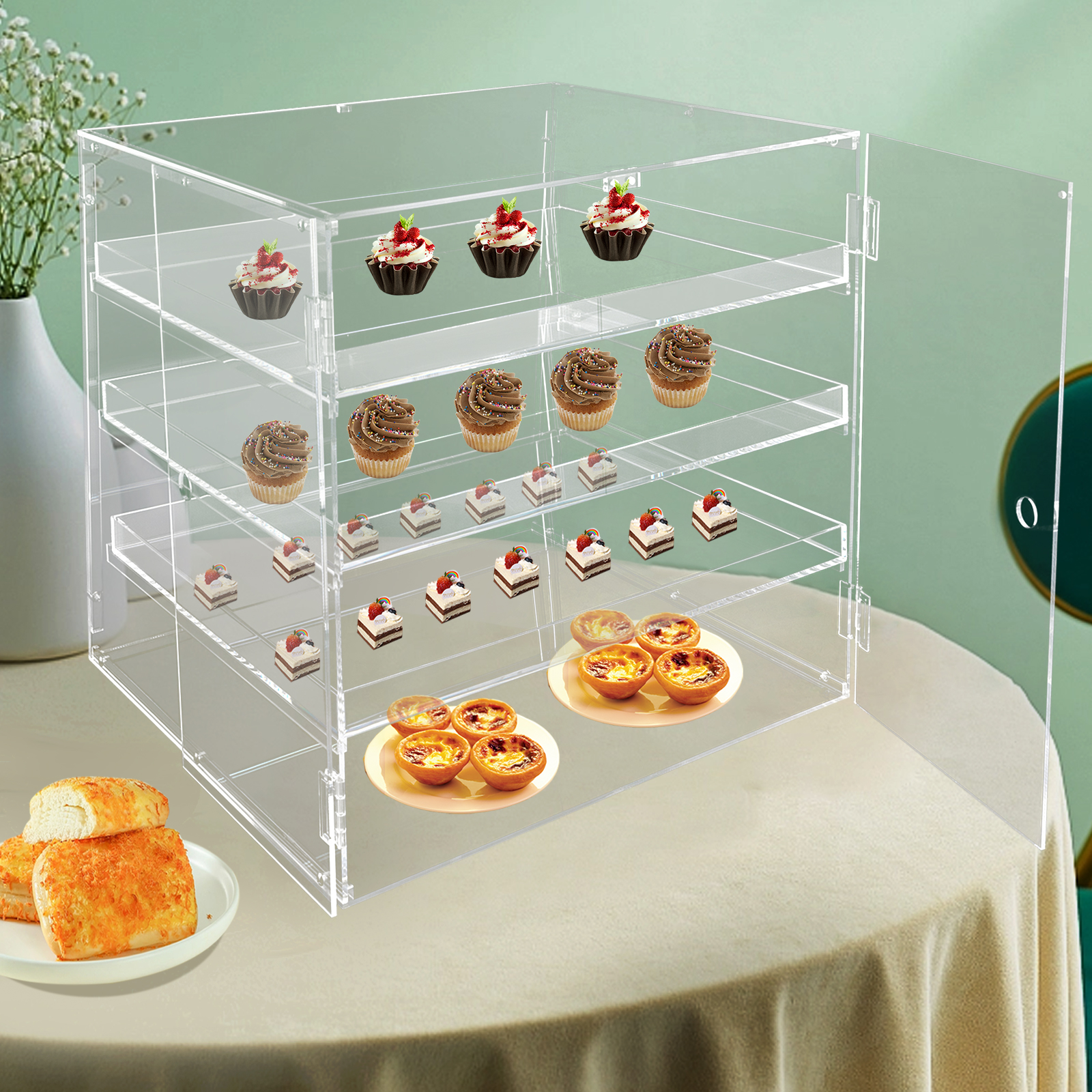 18.7×17.71×17.71inch 3-tier Ac - مراجعة Display Case Acrylic وسعره