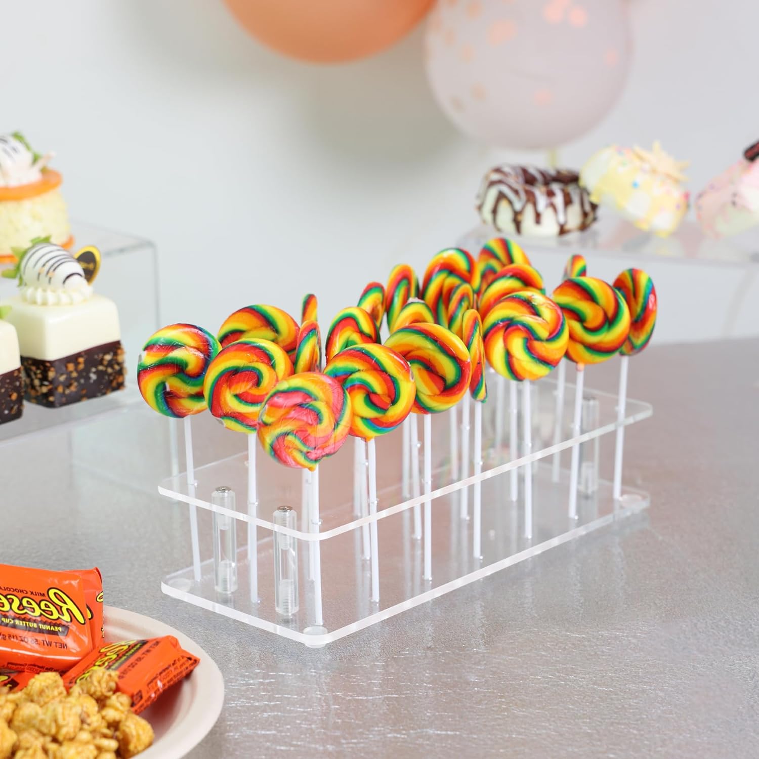 Acrylic Cake Pop Display Stand - مراجعة Pop Display Shelf وسعره