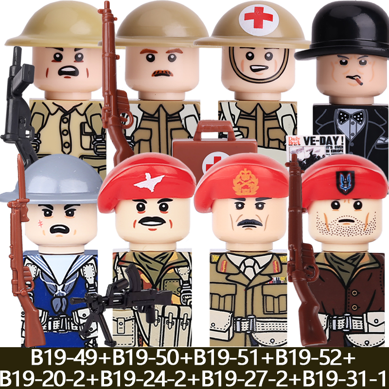 WW2 Military Soldier Figures B - مراجعة Lego Minifigure Holder وسعره