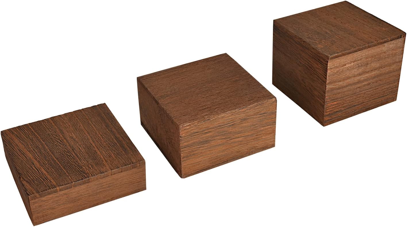 Wooden Display Risers Set - 3  - مراجعة Display Risers Set وسعره