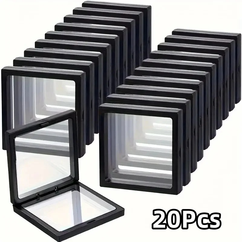 20Pcs Clearview 3D Floating Di - مراجعة Display Case Acrylic وسعره