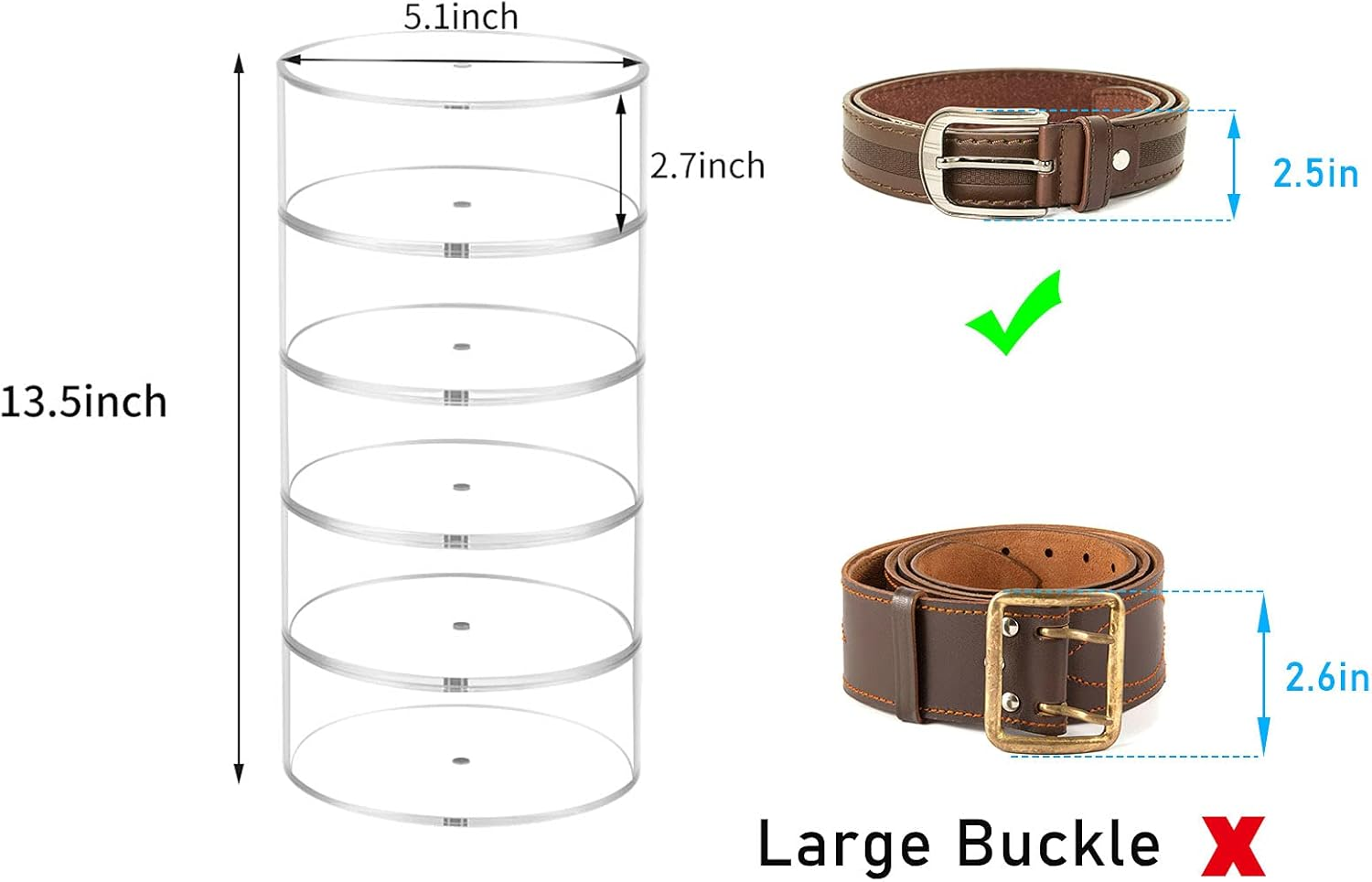 Belt Organizer, Acrylic Displa - مراجعة Display Case Acrylic وسعره