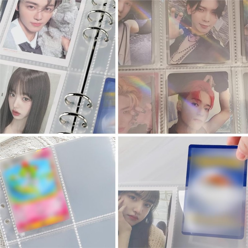 4 Pockets Photo Card Holder Bi - مراجعة Trading Card Binder وسعره